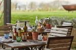 PIG Hotel HarlynBay Urlaub Cornwall Restaurant Terrasse Abendessen