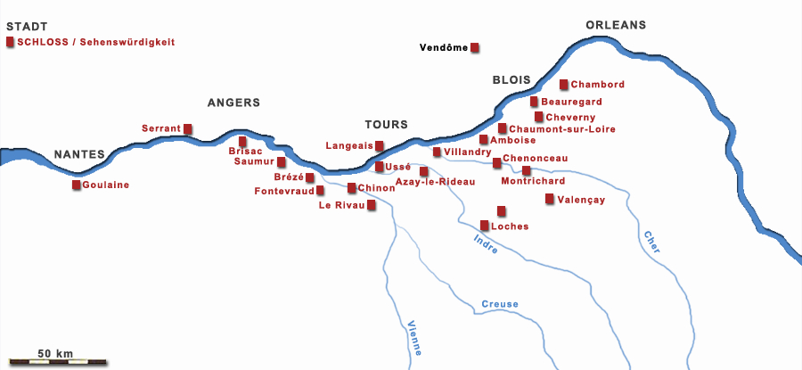 Schlösser entlang der Loire
