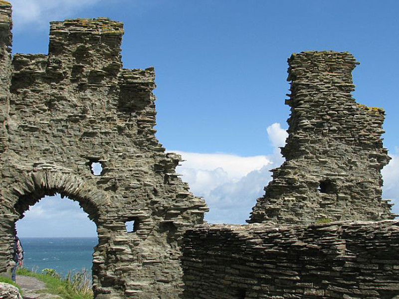 Burgruine Tintagel Castle an der Nordküste Cornwalls