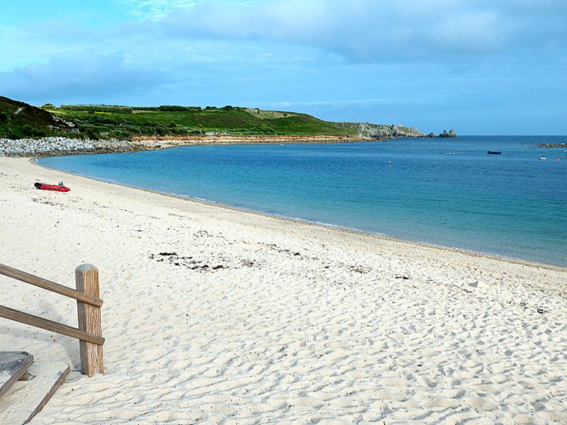 Ausflug zum Strand Porthcressa auf St. Mary's, Urlaub Scilly Inseln