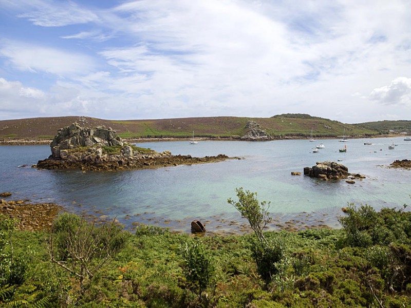 Ausflug auf Bryher mit Blick zur Hangman Insel, Urlaub Scilly Inseln