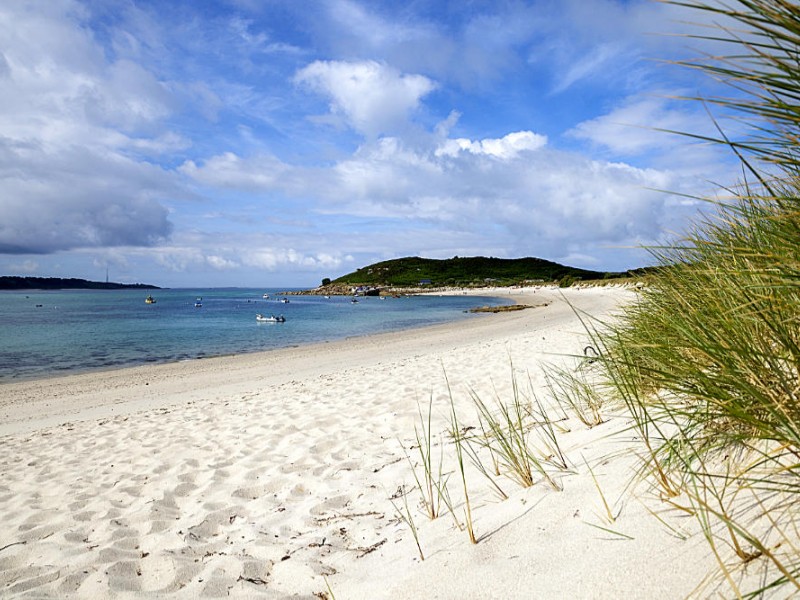 Ausflug zum Strand auf Scilly Insel St. Martins im Urlaub