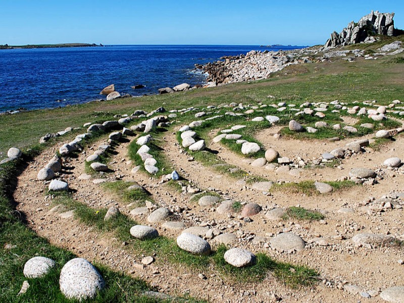 Ausflug Troy Labyrinth auf St. Agnes, Urlaub Scilly Inseln